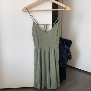 Mini dress with intricate back tie